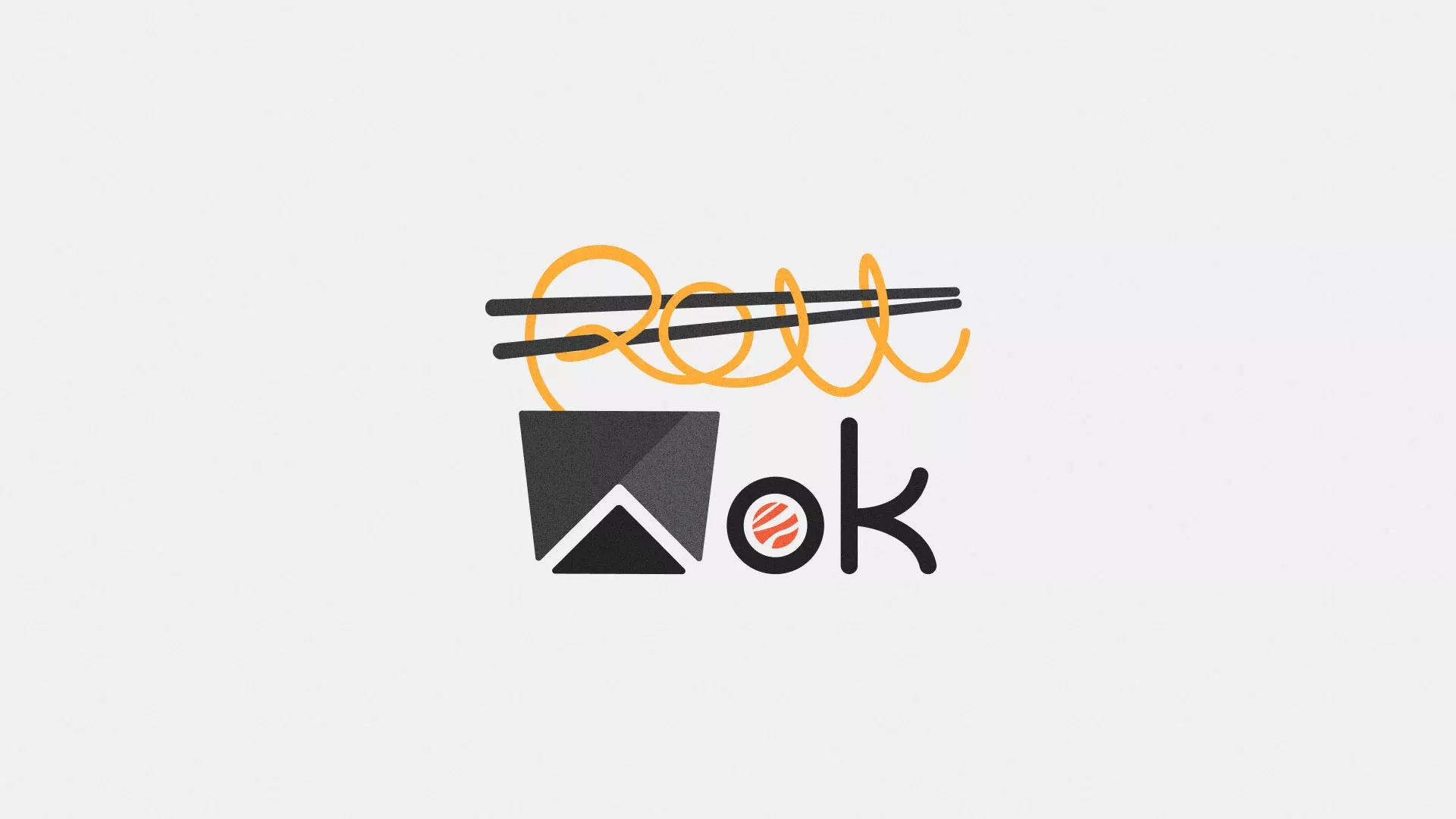 Разработка логотипа суши-бара «Roll Wok Club» в Новоаннинском